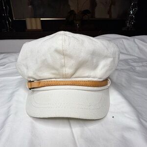 NWT Nine West cap with leather strap